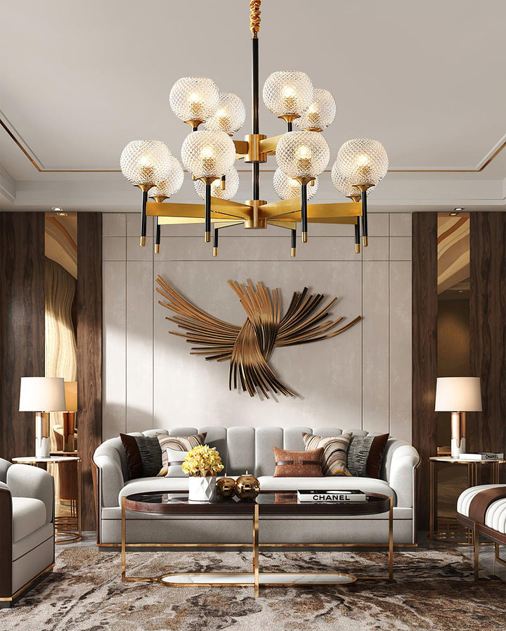 Glint lampadario moderno in ottone