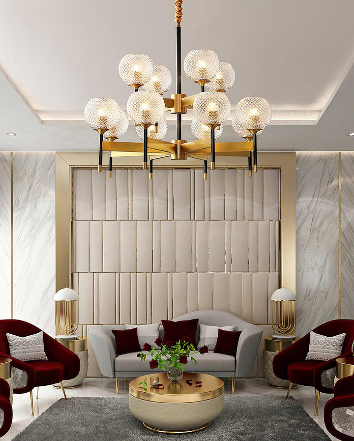 Glint lampadario moderno in ottone
