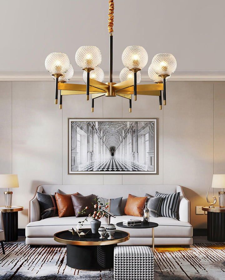 Glint lampadario moderno in ottone