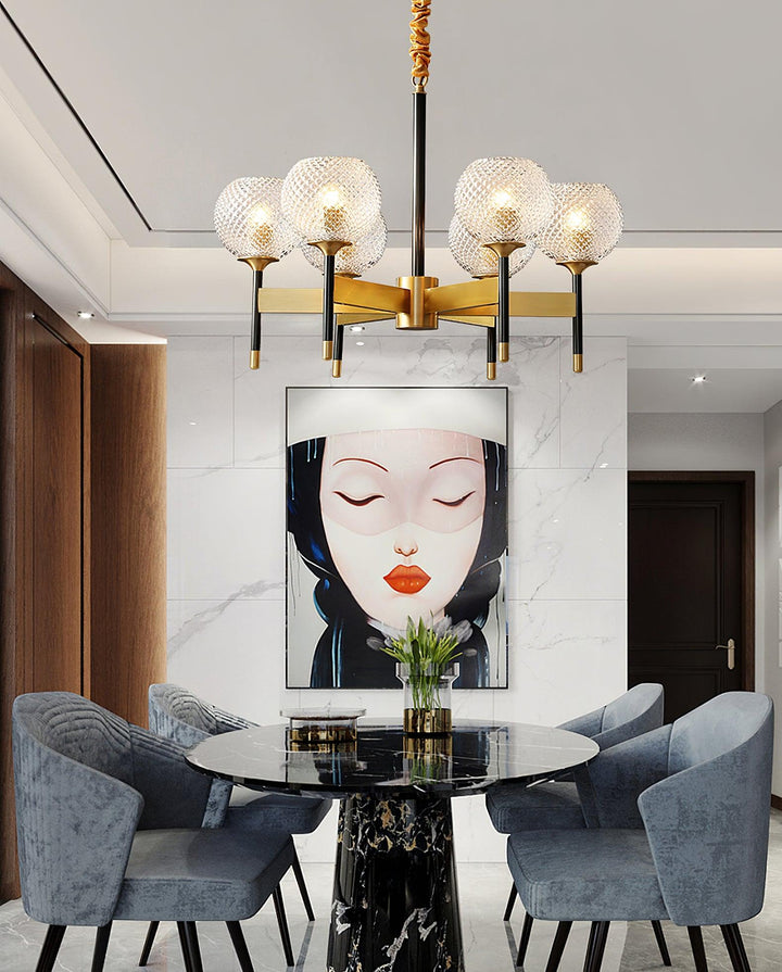 Glint lampadario moderno in ottone