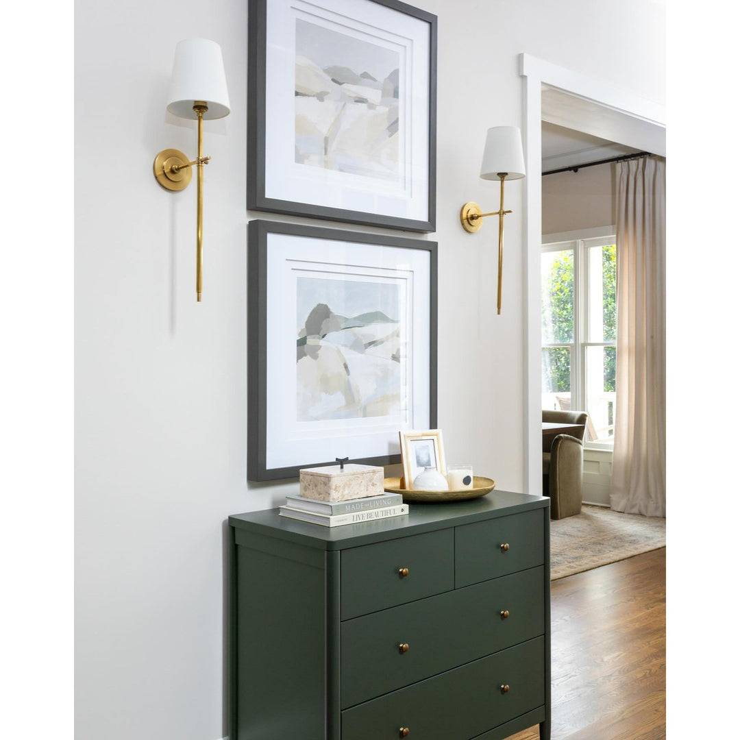 Platina Modern Minimalist Brass Fabric Wall Lamp - Lamp Copper