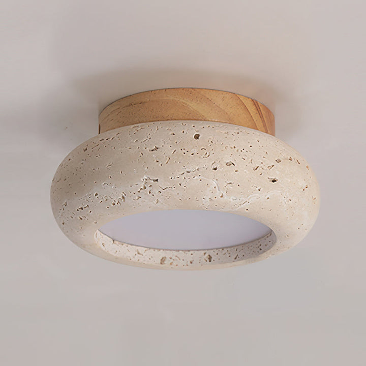 Ritta Plafoniera in Travertino Mini Donut