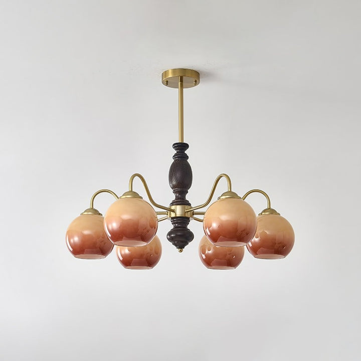Reniian lampadario Caramel Orb Bracci Curvi a globo