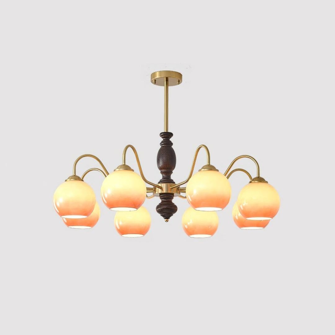 Reniian lampadario Caramel Orb Bracci Curvi a globo
