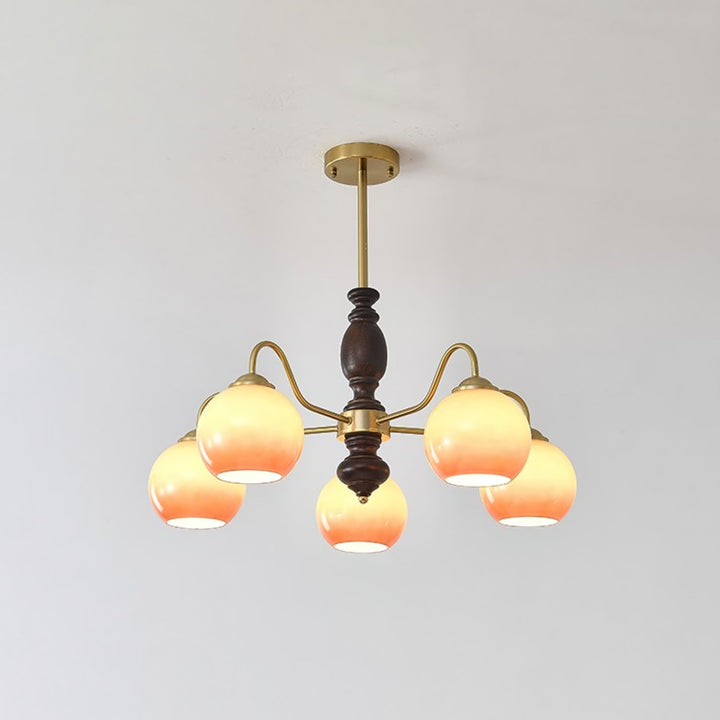 Reniian lampadario Caramel Orb Bracci Curvi a globo