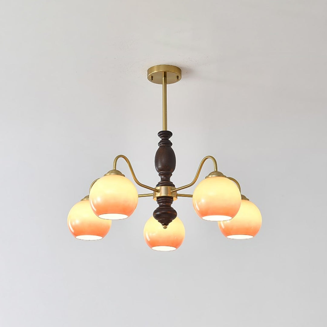 Reniian lampadario Caramel Orb Bracci Curvi a globo