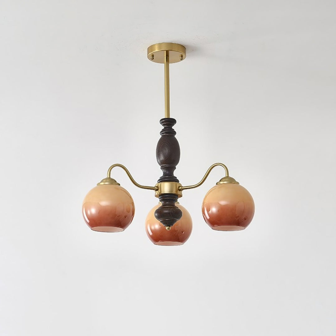 Reniian lampadario Caramel Orb Bracci Curvi a globo