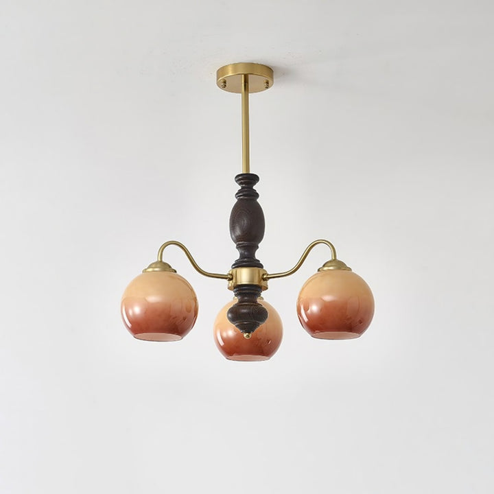 Reniian lampadario Caramel Orb Bracci Curvi a globo