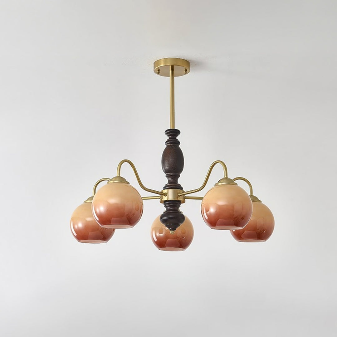 Reniian lampadario Caramel Orb Bracci Curvi a globo