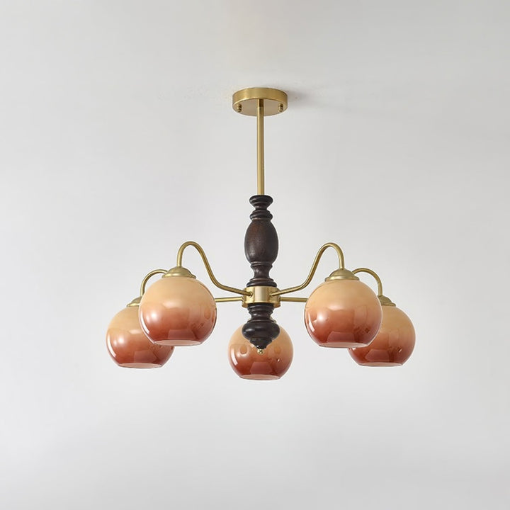 Reniian lampadario Caramel Orb Bracci Curvi a globo