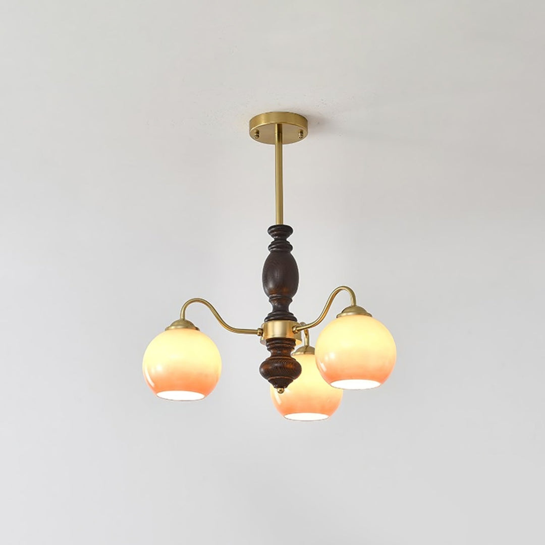 Reniian lampadario Caramel Orb Bracci Curvi a globo