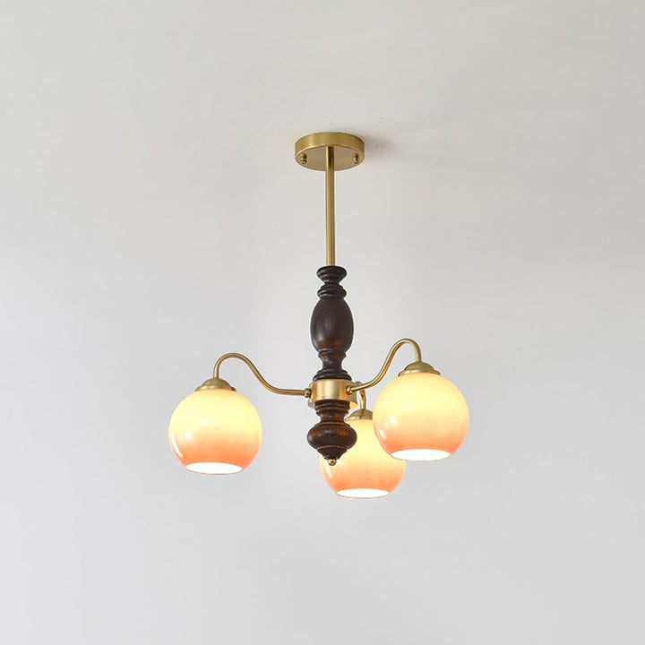 Reniian lampadario Caramel Orb Bracci Curvi a globo