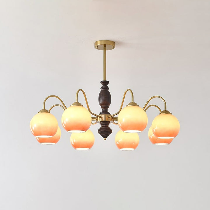 Reniian lampadario Caramel Orb Bracci Curvi a globo