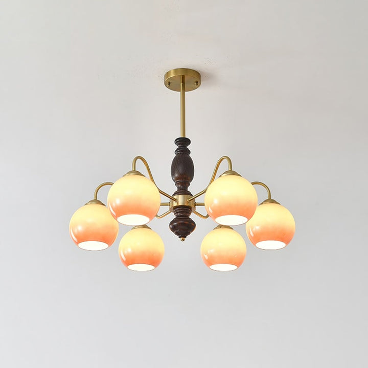 Reniian lampadario Caramel Orb Bracci Curvi a globo