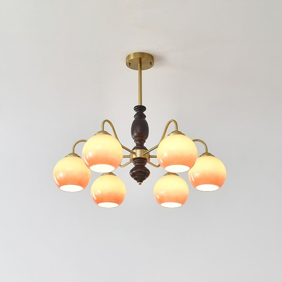 Reniian lampadario Caramel Orb Bracci Curvi a globo