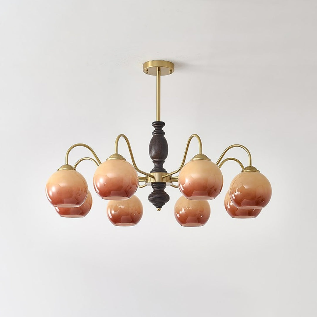 Reniian lampadario Caramel Orb Bracci Curvi a globo