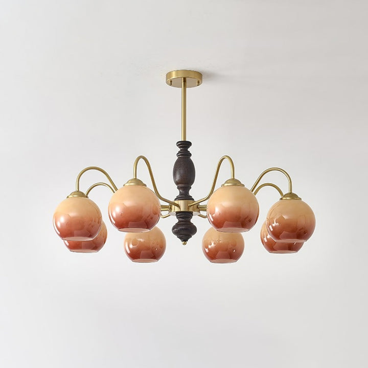 Reniian lampadario Caramel Orb Bracci Curvi a globo