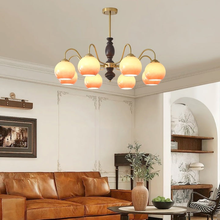 Reniian lampadario Caramel Orb Bracci Curvi a globo