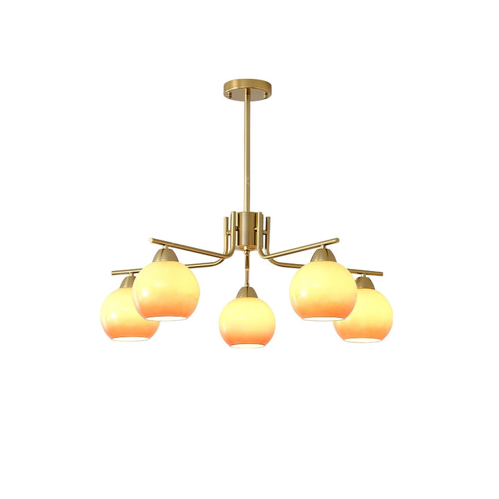 Oriorella lampadario ottone sfera Caramello minimalista