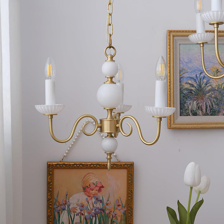 Oriirira lampadario Carlita Oro moderno Cinque Bracci