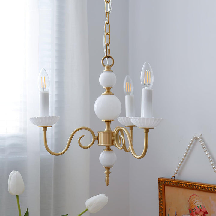 Oriirira lampadario Carlita Oro moderno Cinque Bracci