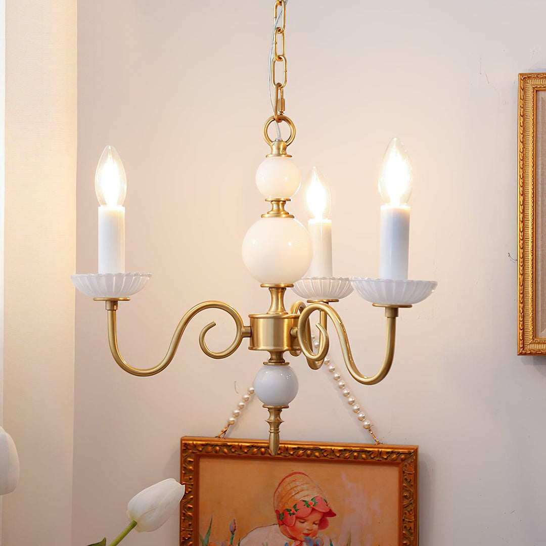 Oriirira lampadario Carlita Oro moderno Cinque Bracci