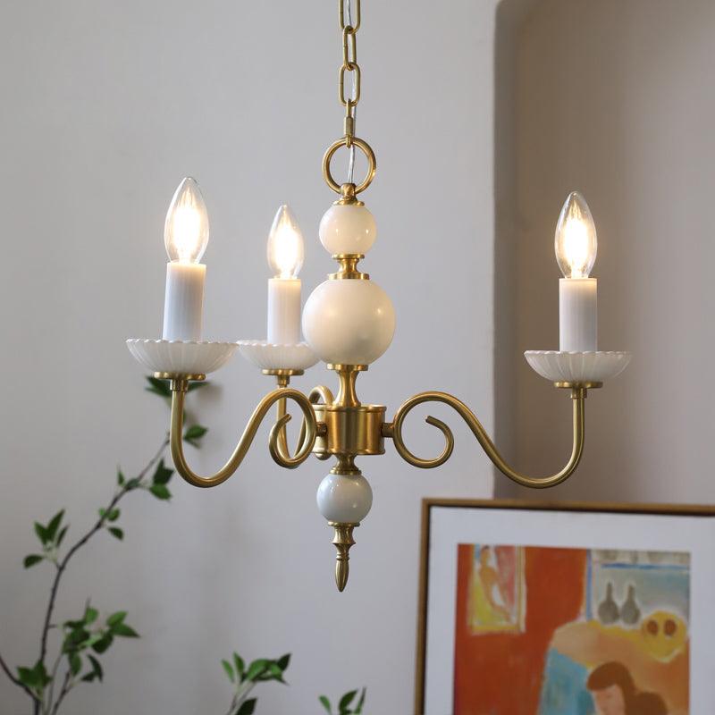 Oriirira lampadario Carlita Oro moderno Cinque Bracci