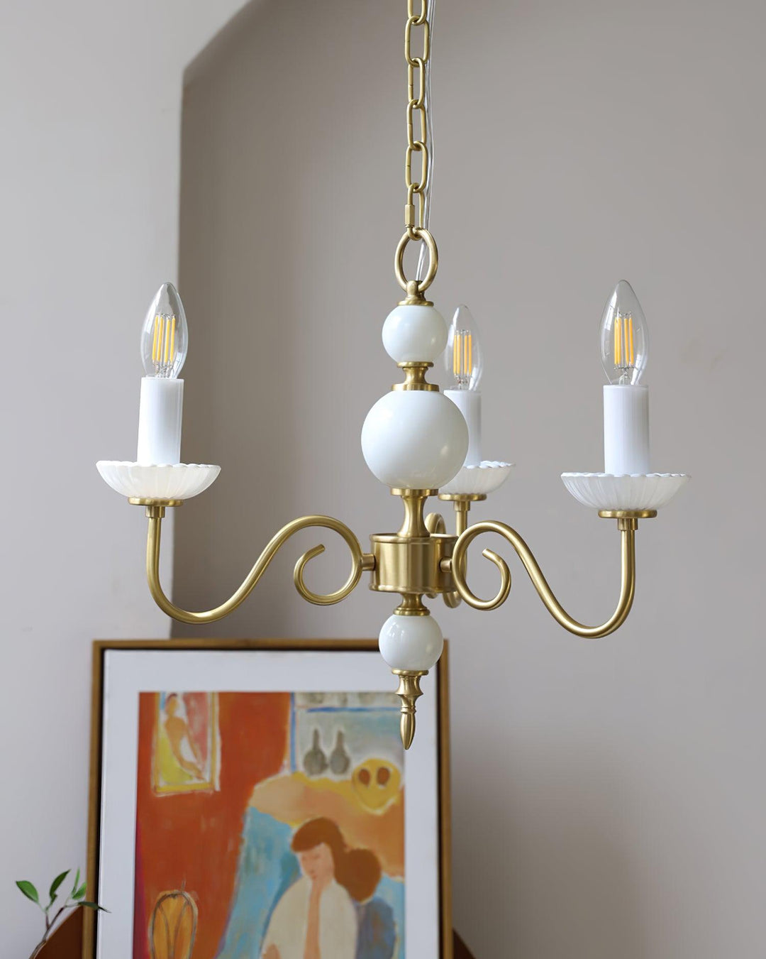 Oriirira lampadario Carlita Oro moderno Cinque Bracci