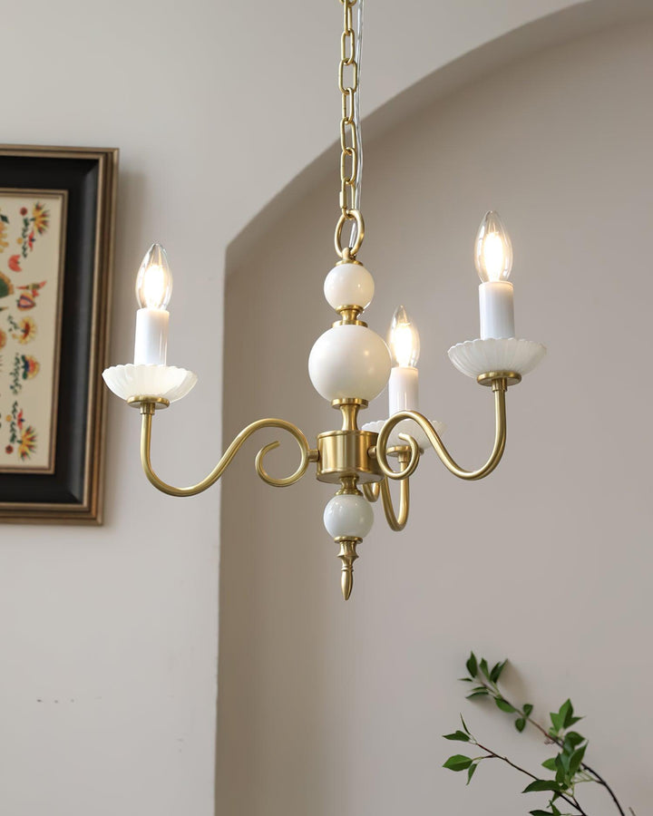 Oriirira lampadario Carlita Oro moderno Cinque Bracci
