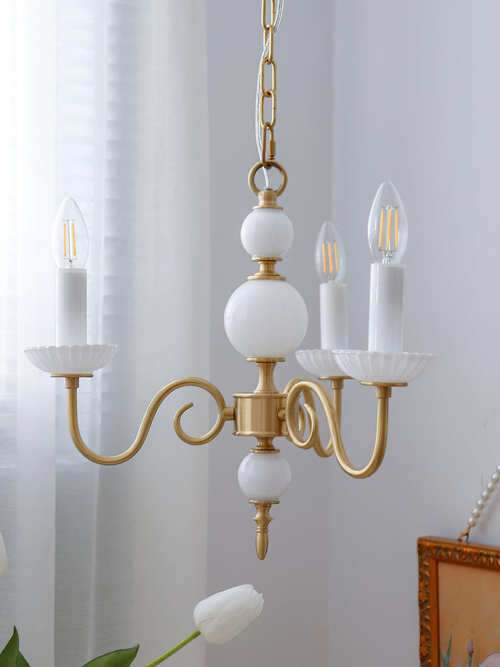 Oriirira lampadario Carlita Oro moderno Cinque Bracci