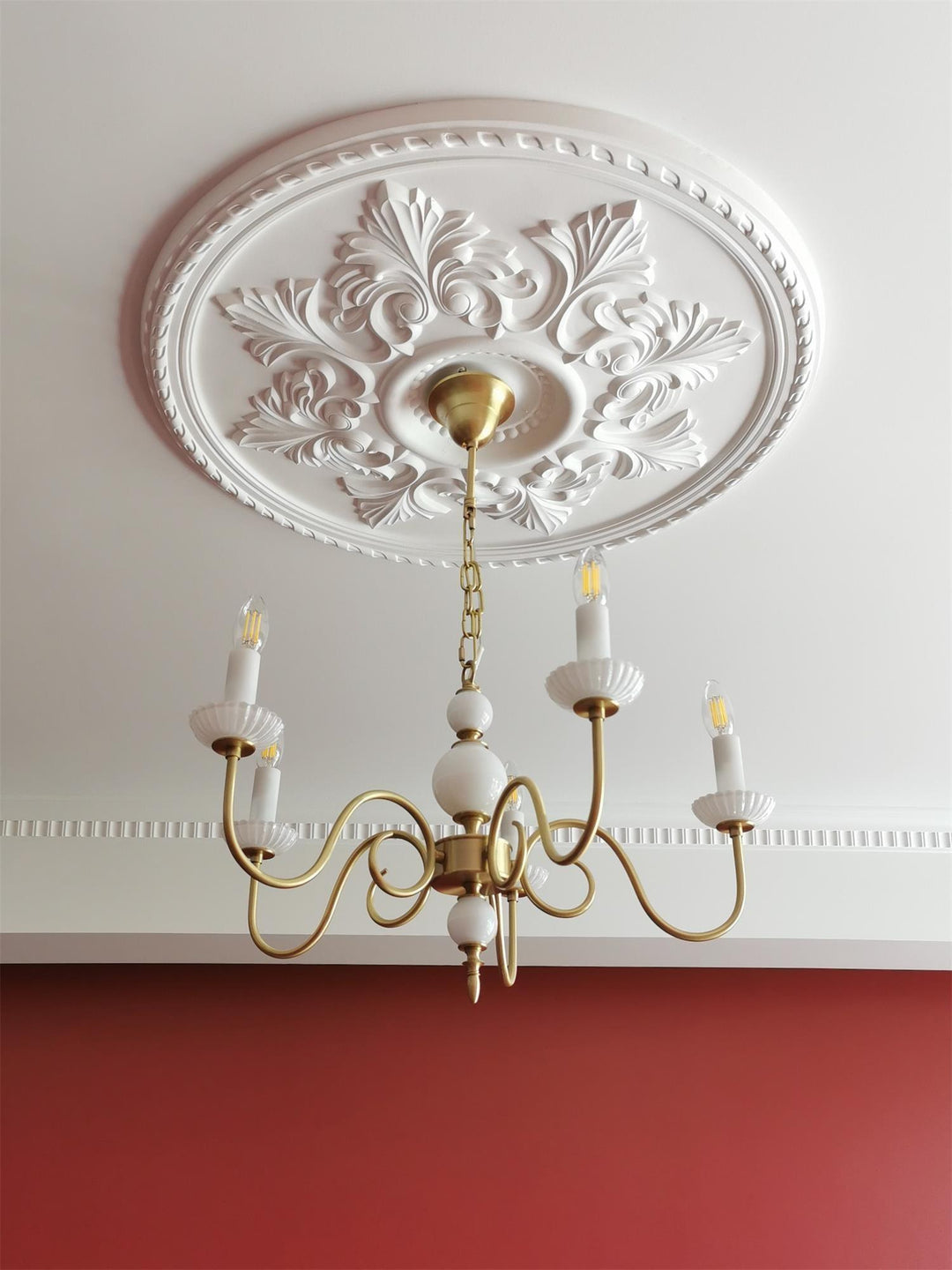 Oriirira lampadario Carlita Oro moderno Cinque Bracci