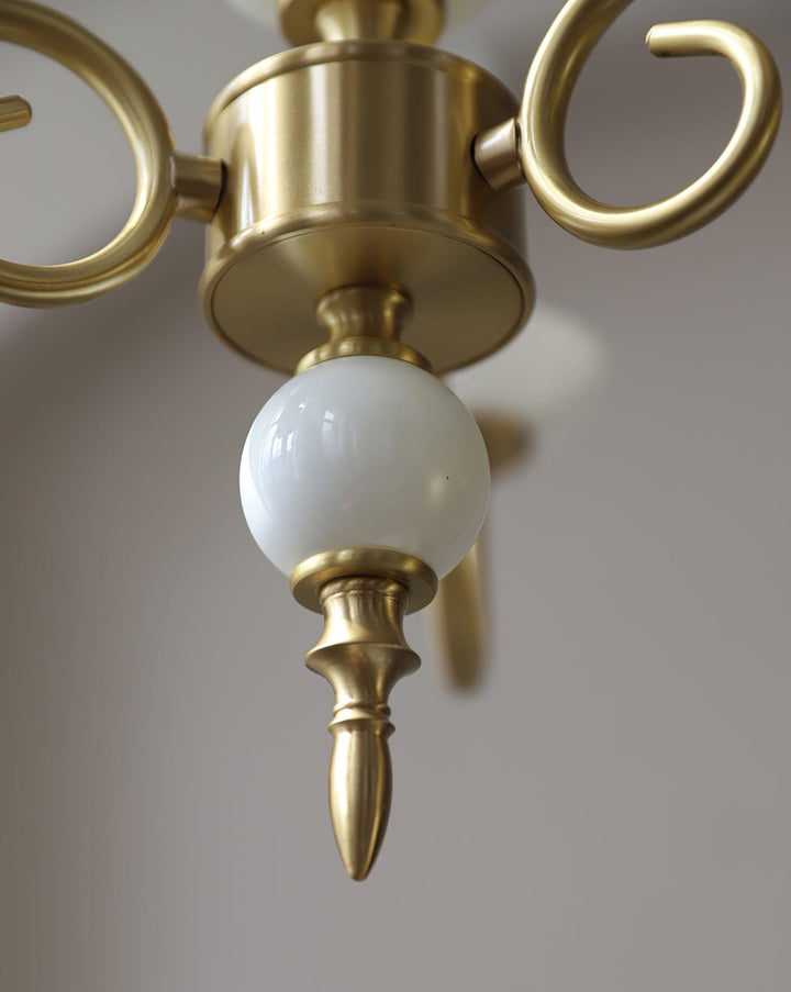 Oriirira lampadario Carlita Oro moderno Cinque Bracci
