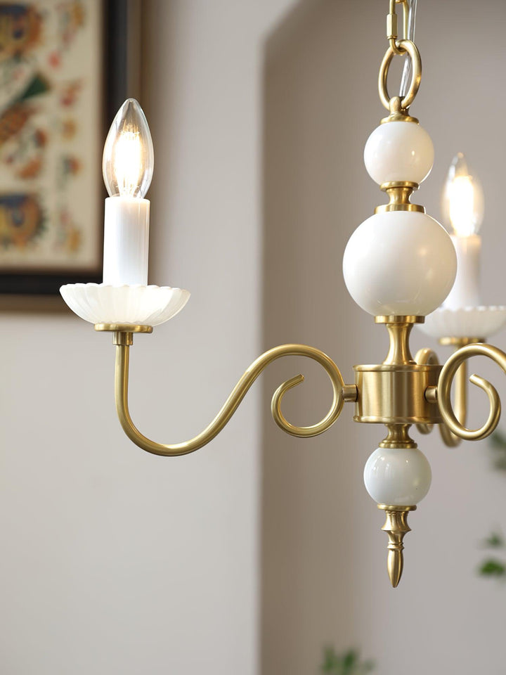 Oriirira lampadario Carlita Oro moderno Cinque Bracci