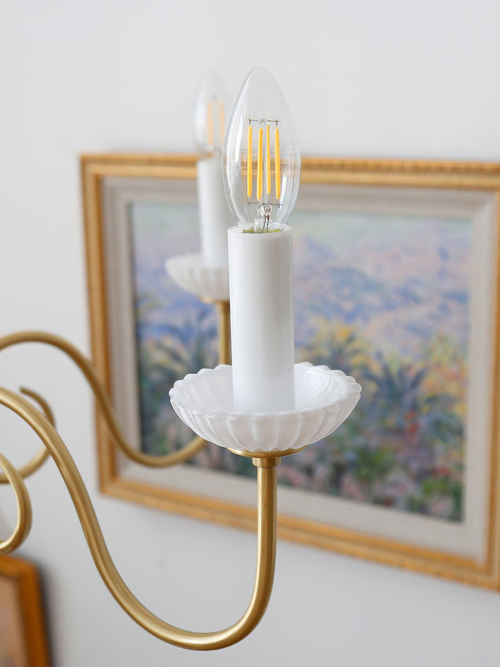 Oriirira lampadario Carlita Oro moderno Cinque Bracci