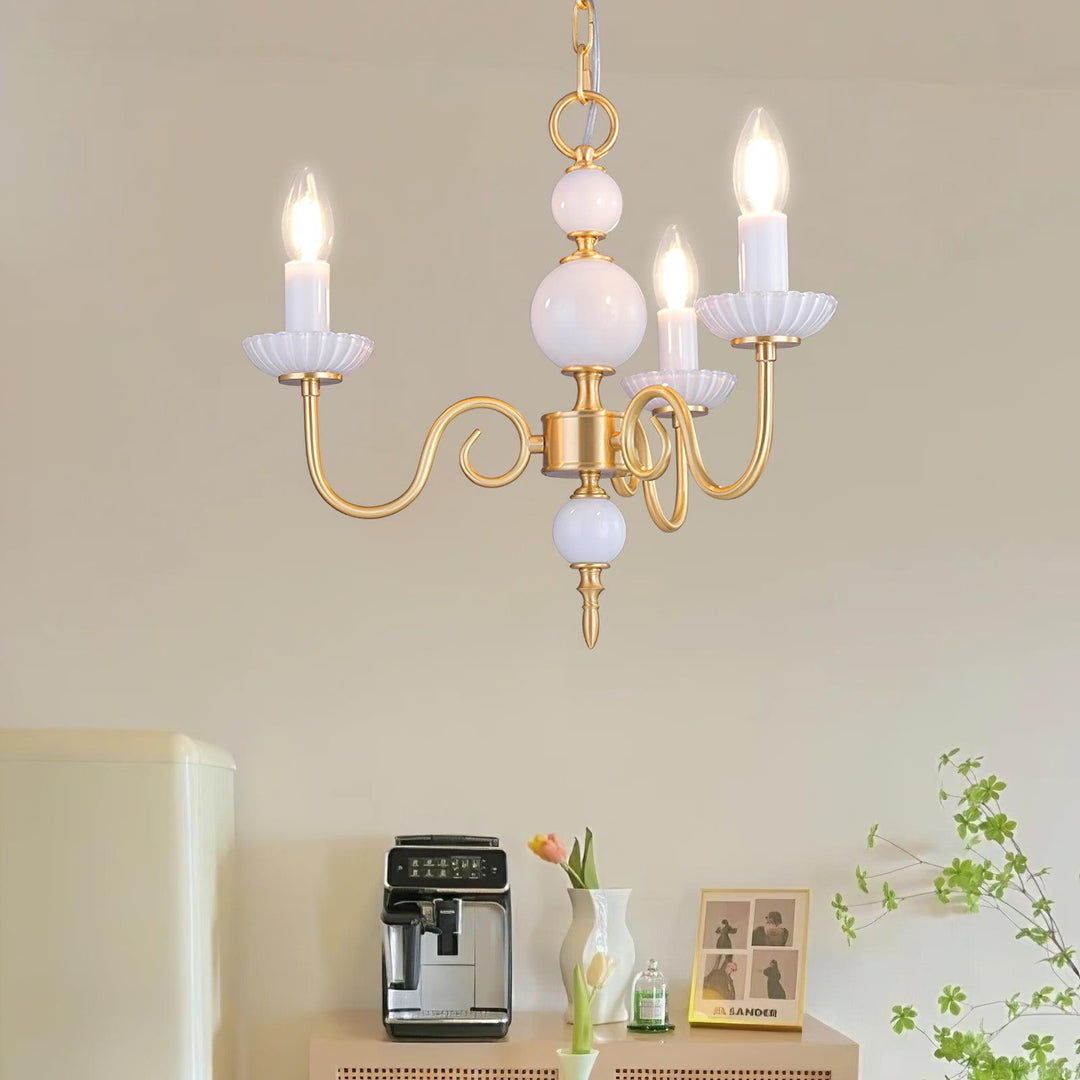 Oriirira lampadario Carlita Oro moderno Cinque Bracci