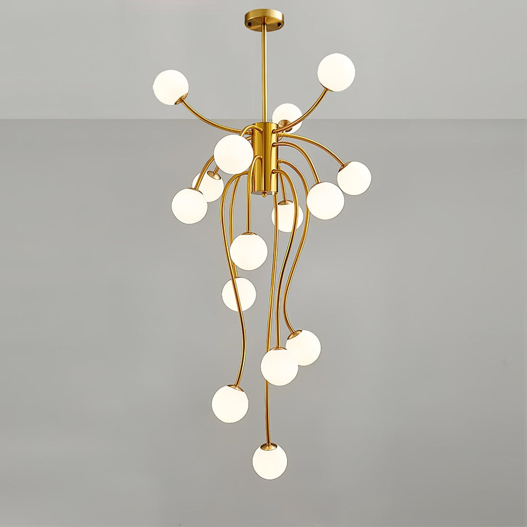 Astralyn lampadario globo in ottone