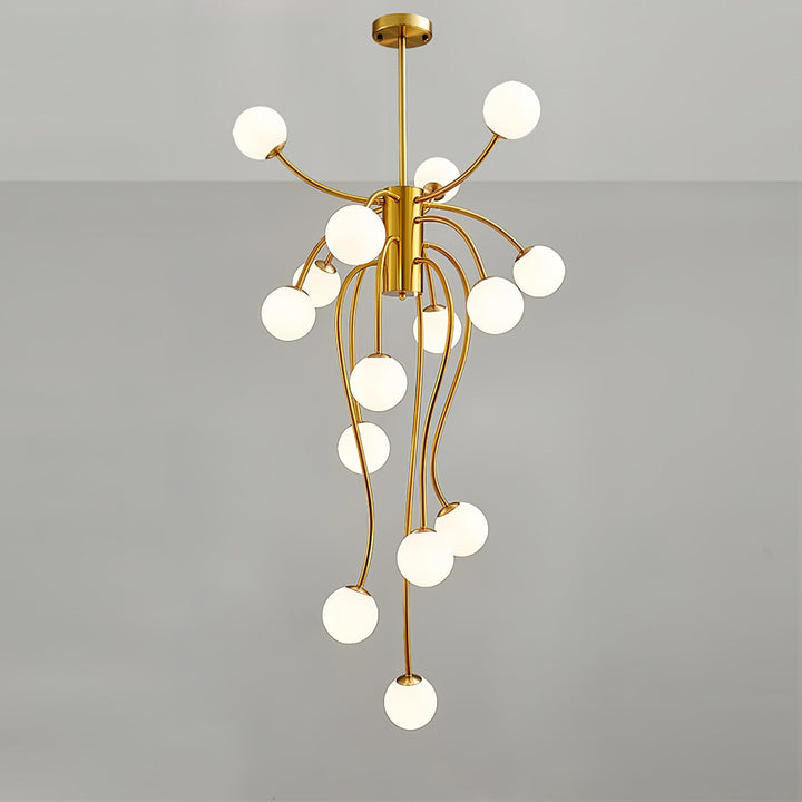 Astralyn lampadario globo in ottone