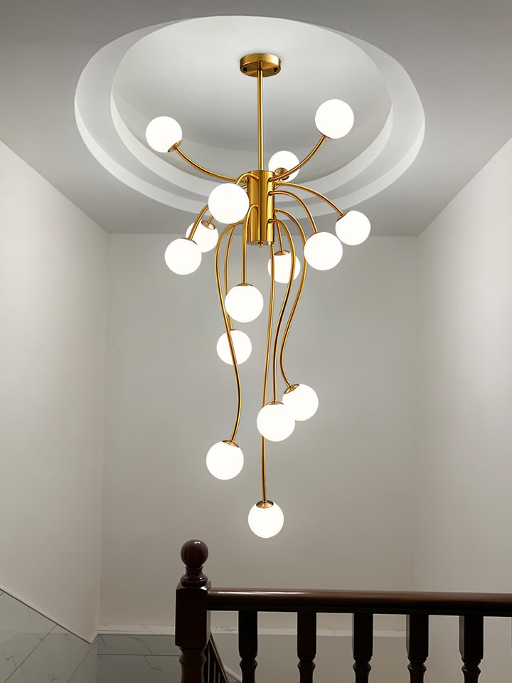 Astralyn lampadario globo in ottone