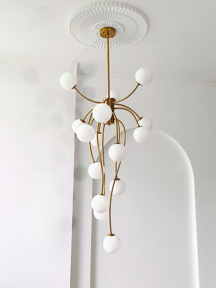 Astralyn lampadario globo in ottone