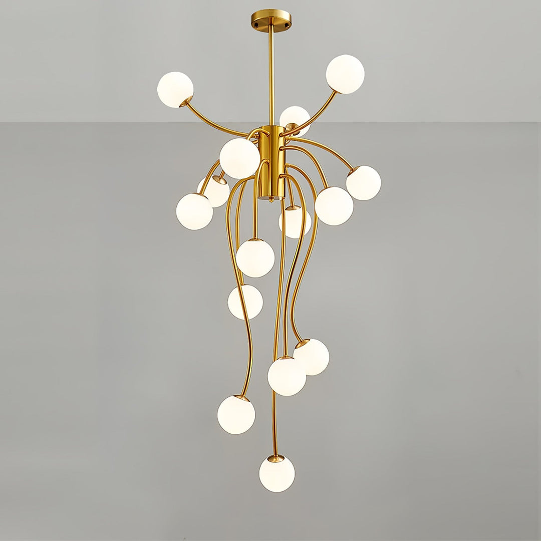 Astralyn lampadario globo in ottone