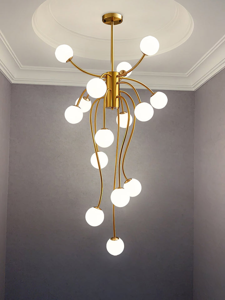 Astralyn lampadario globo in ottone