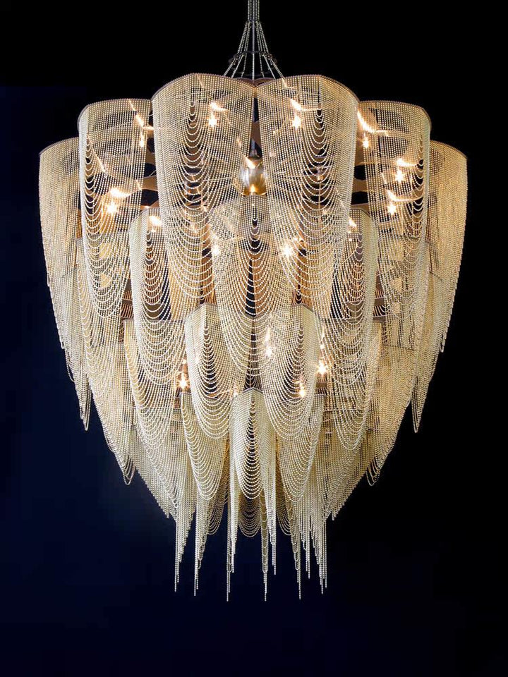 Fereraria lampadario Cascade Catena in Alluminio