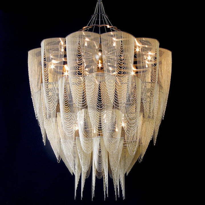 Fereraria lampadario Cascade Catena in Alluminio