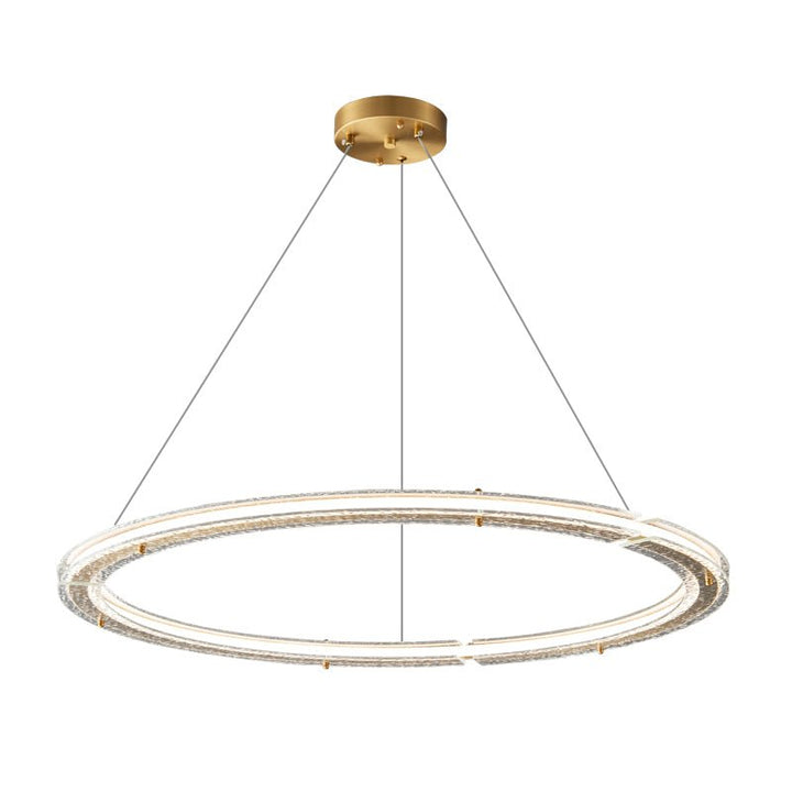 Lunara lampadario a Doppio Anello in Cristallo