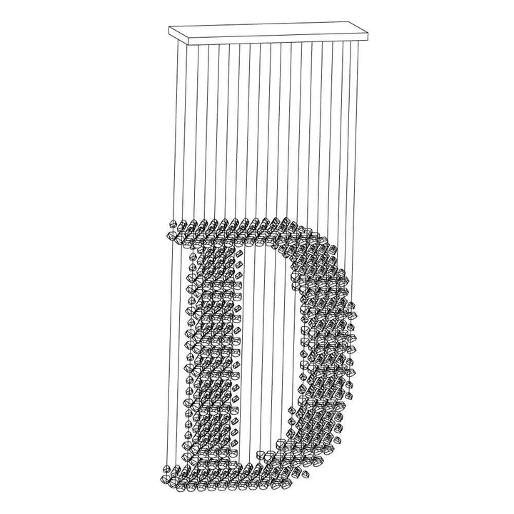 Sorelira lampadario Carbone lineare D