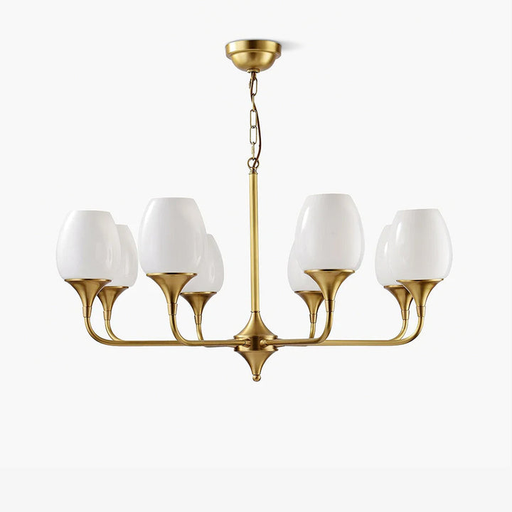 Gleam lampadario elegante in ottone