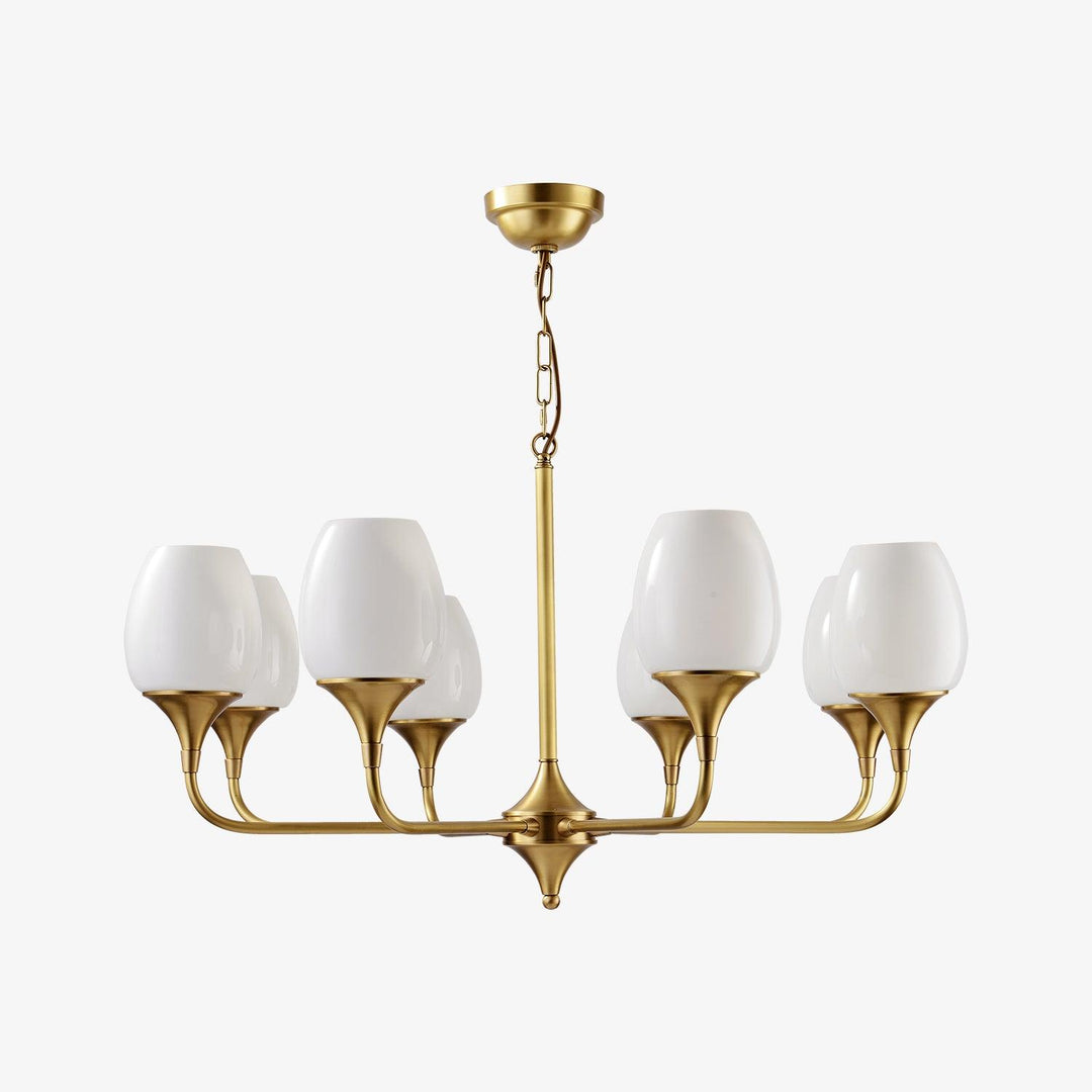 Gleam lampadario elegante in ottone
