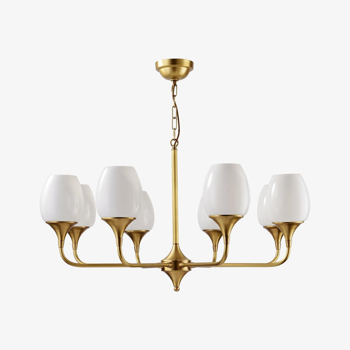 Gleam lampadario elegante in ottone
