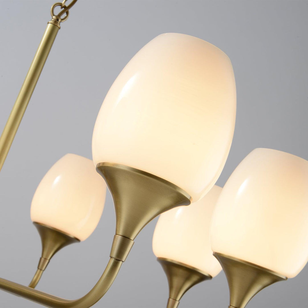 Gleam lampadario elegante in ottone