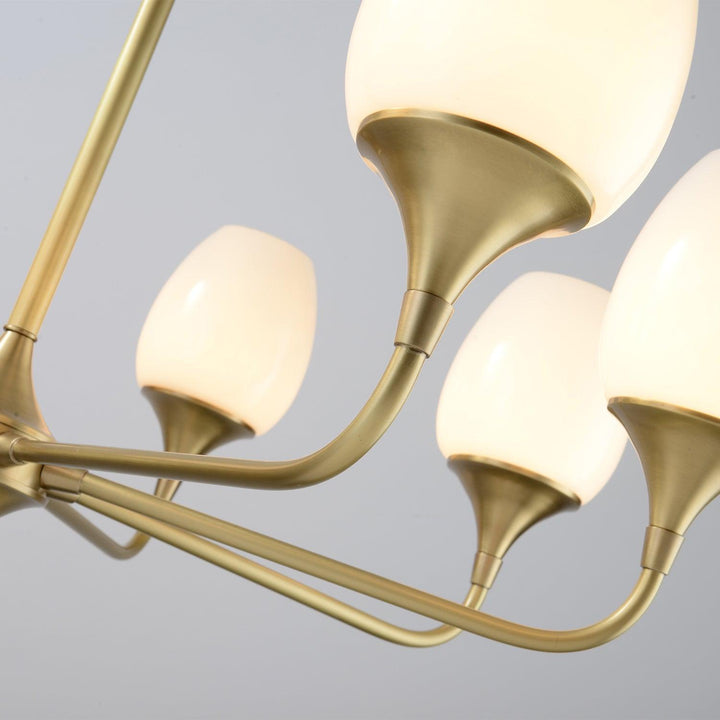 Gleam lampadario elegante in ottone